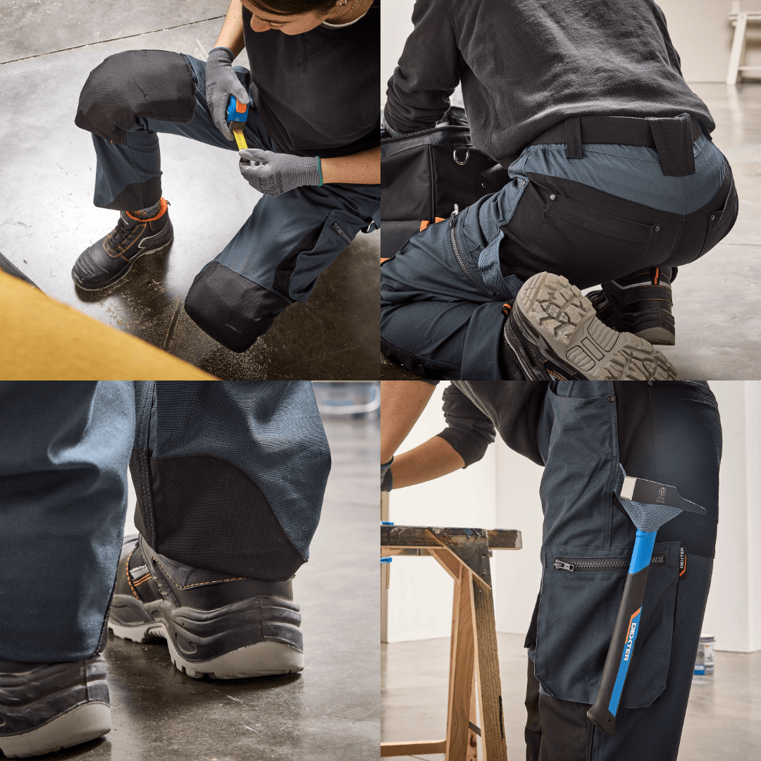 Pantaloni dexter taglia m grigio/nero