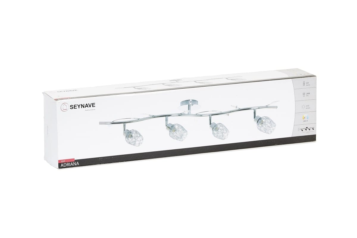 Bricocenter ADRIANA SPOTLIGHTS METAL CHROME 4XG9=28W