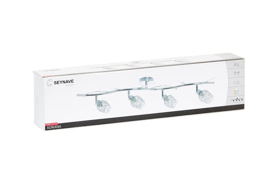 Bricocenter ADRIANA SPOTLIGHTS METAL CHROME 4XG9=28W