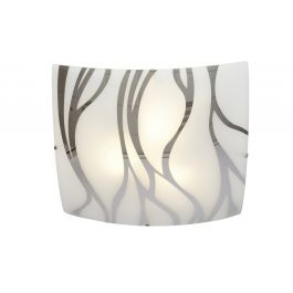 SONNY CEILING LIGHT WHITE GLASS AND CHROME 40X40 CM 3XE27=42W