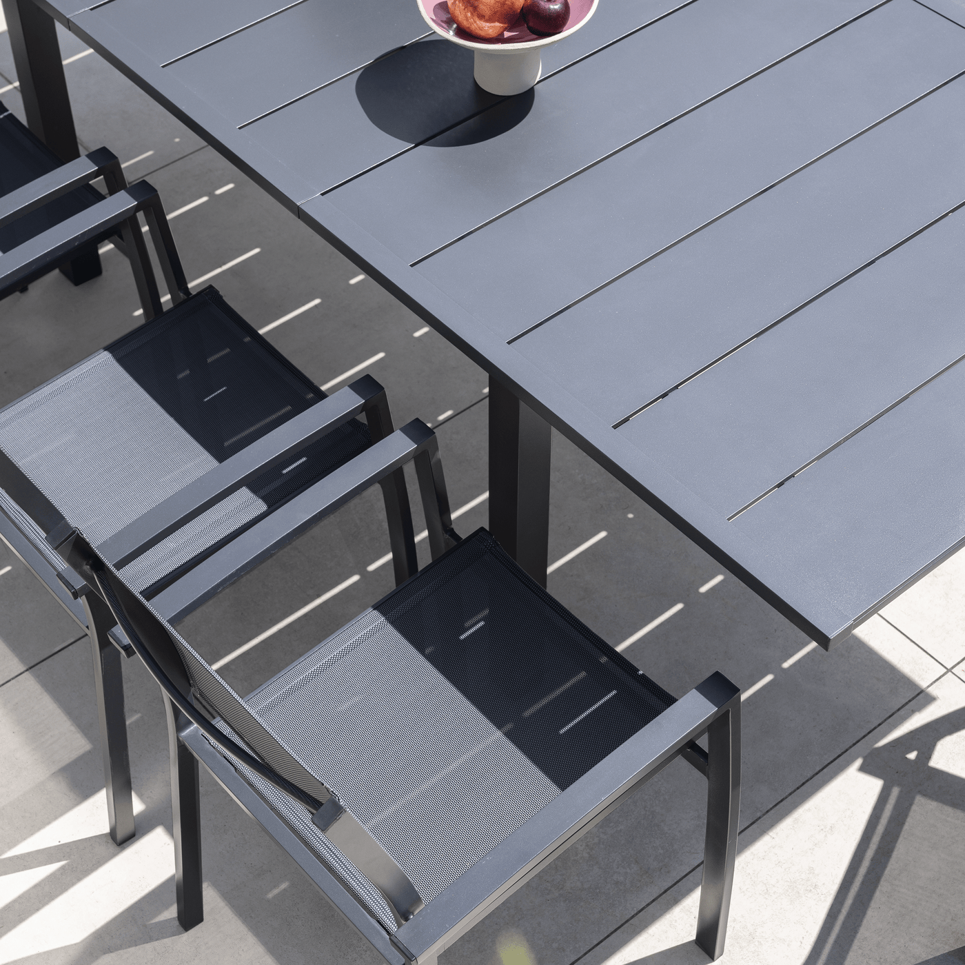 Odyssea table 188/244 x 100, all-aluminium, anthracite, Naterial