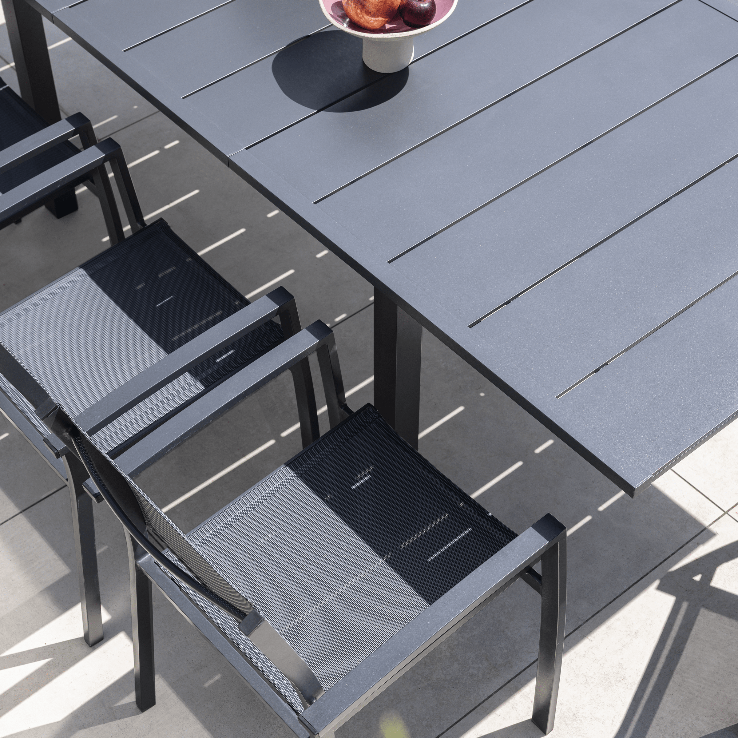Odyssea table 188/244 x 100, all-aluminium, anthracite, Naterial