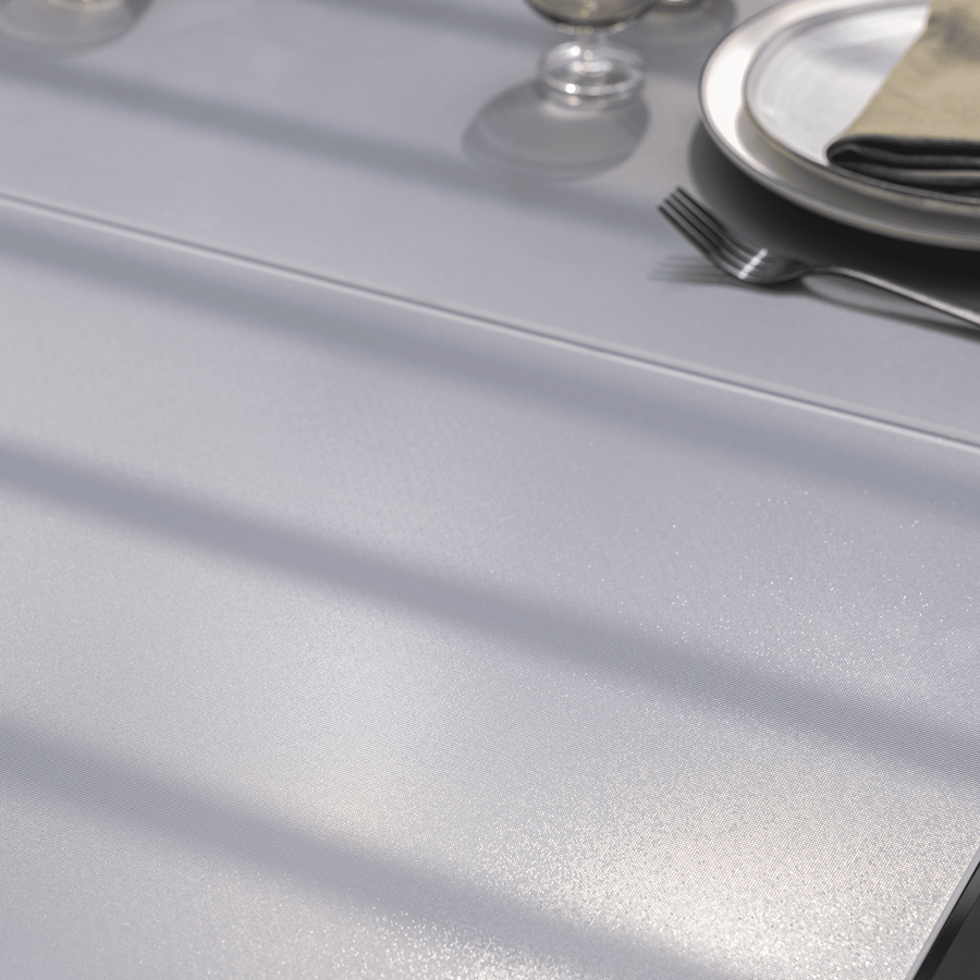 Odyssea table, 188/244 x 100 mm, aluminium frame with anthracite Naterial glass top