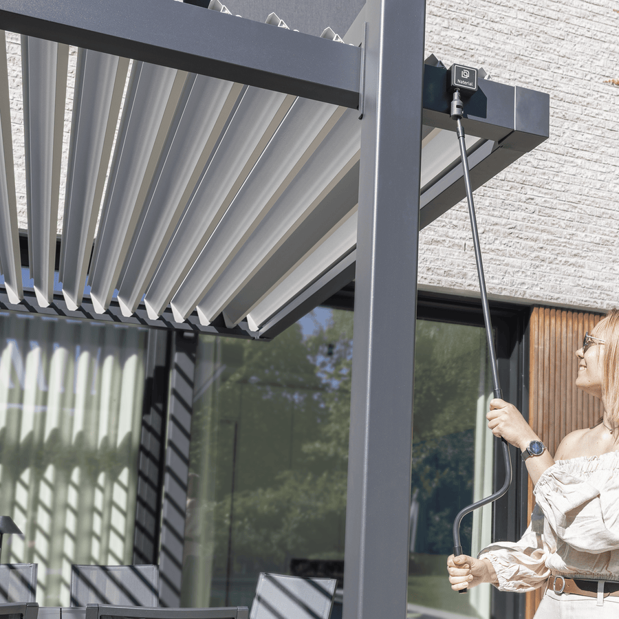 Clima Odyssea bioclimatic aluminium pergola, 320 x 358.5 cm, anthracite, Naterial