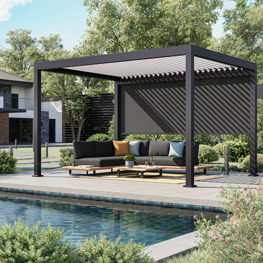 Clima Astra bioclimatic aluminium pergola, 300x393, anthracite, Naterial