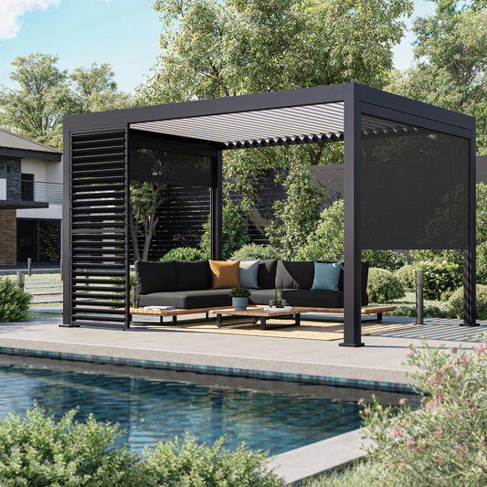 Side panel for the Clima Astra lean-to pergola 300/393, anthracite