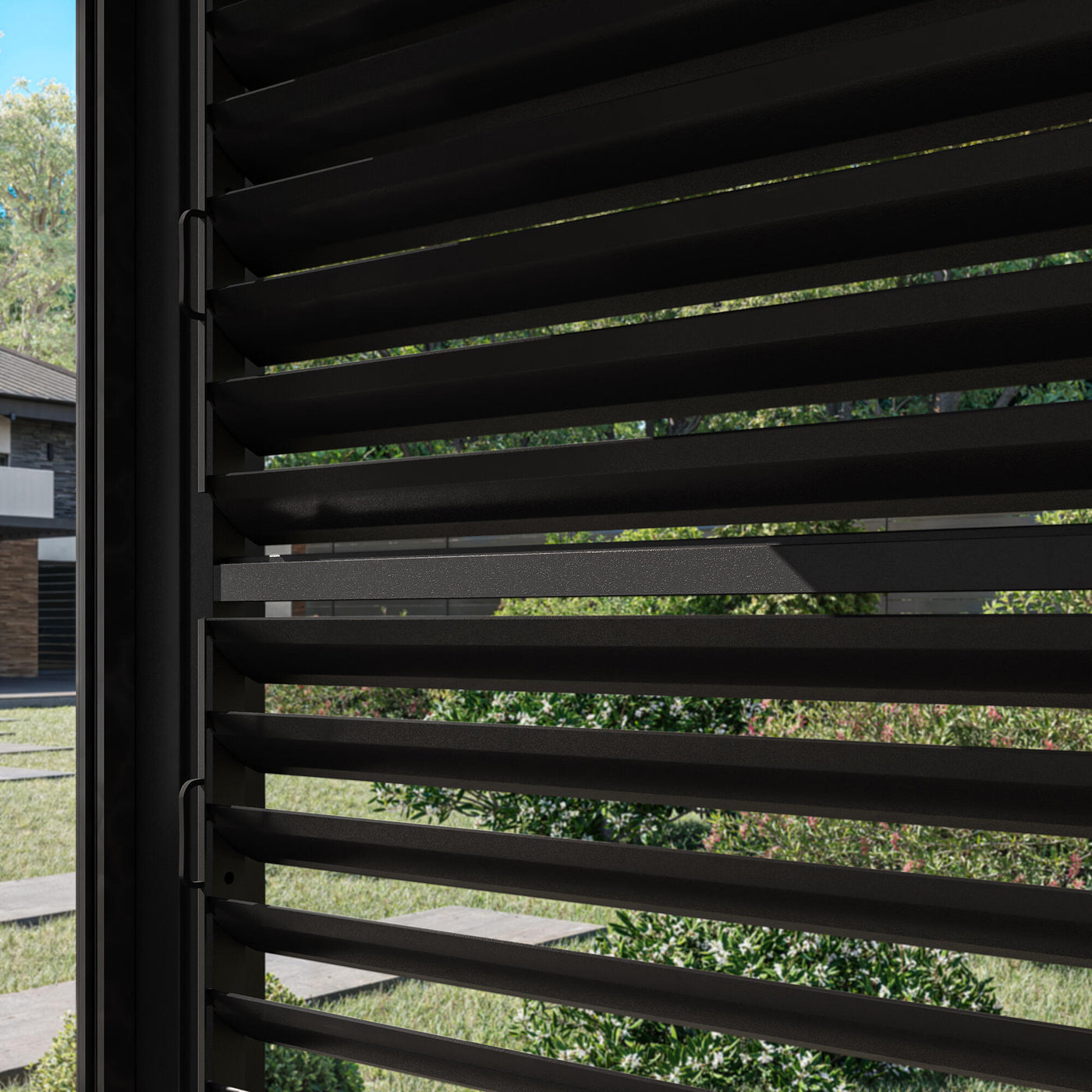 Side panel for the Clima Astra lean-to pergola 300/393, anthracite