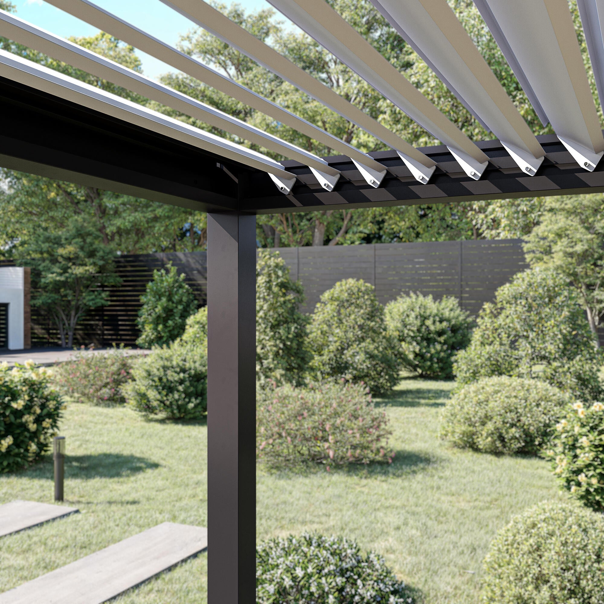 Clima Astra bioclimatic aluminium pergola, 300x393, anthracite, Naterial