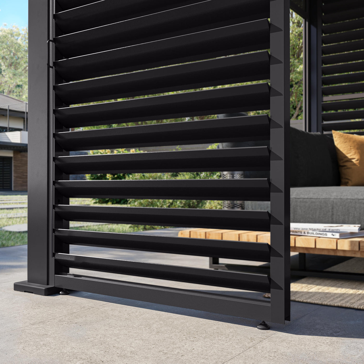 Side panel for the Clima Astra lean-to pergola 300/393, anthracite