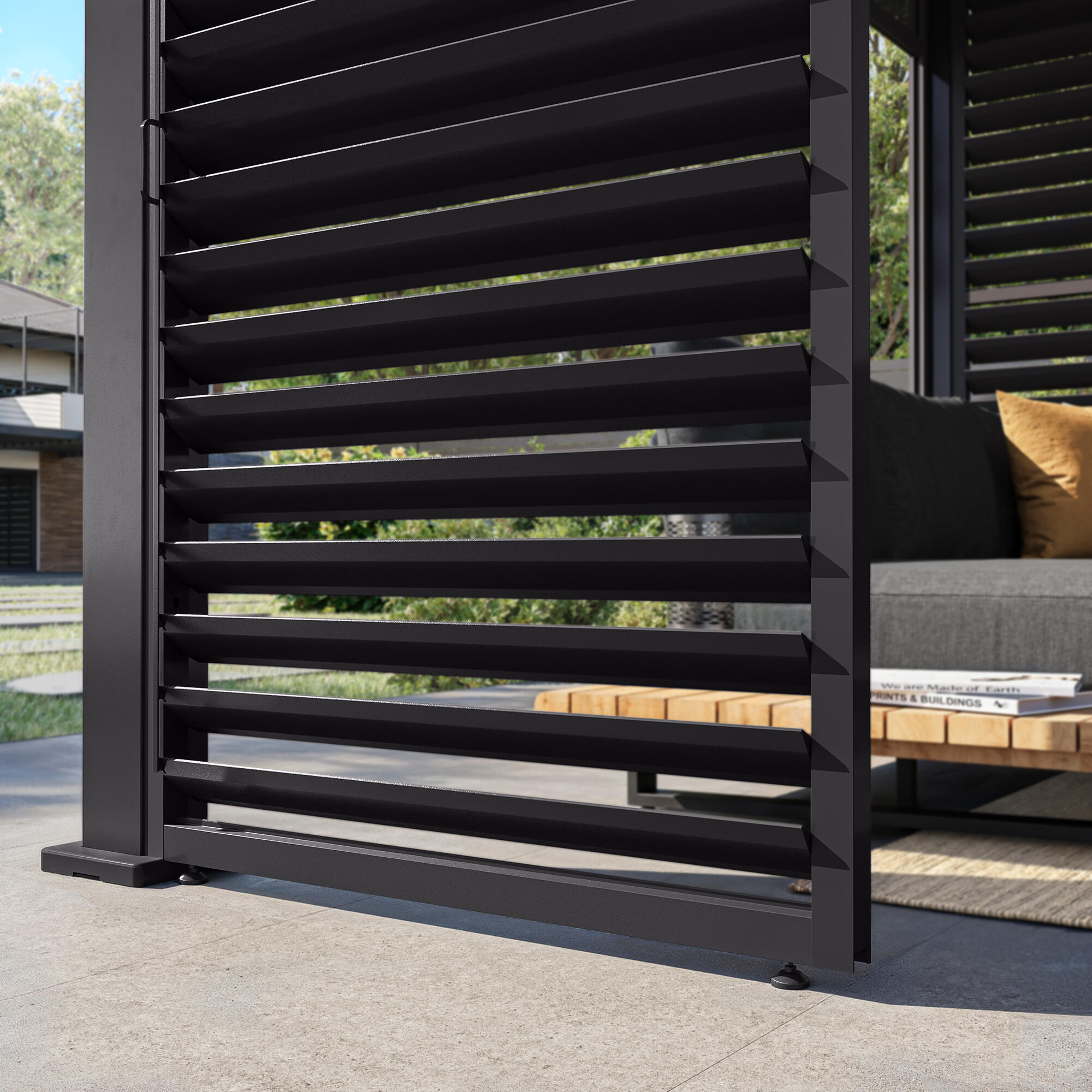Side panel for the Clima Astra lean-to pergola 300/393, anthracite