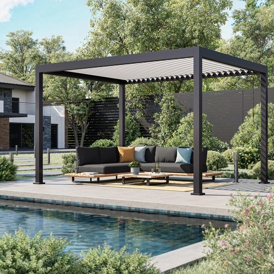 Clima Astra bioclimatic aluminium pergola, 300x393, anthracite, Naterial
