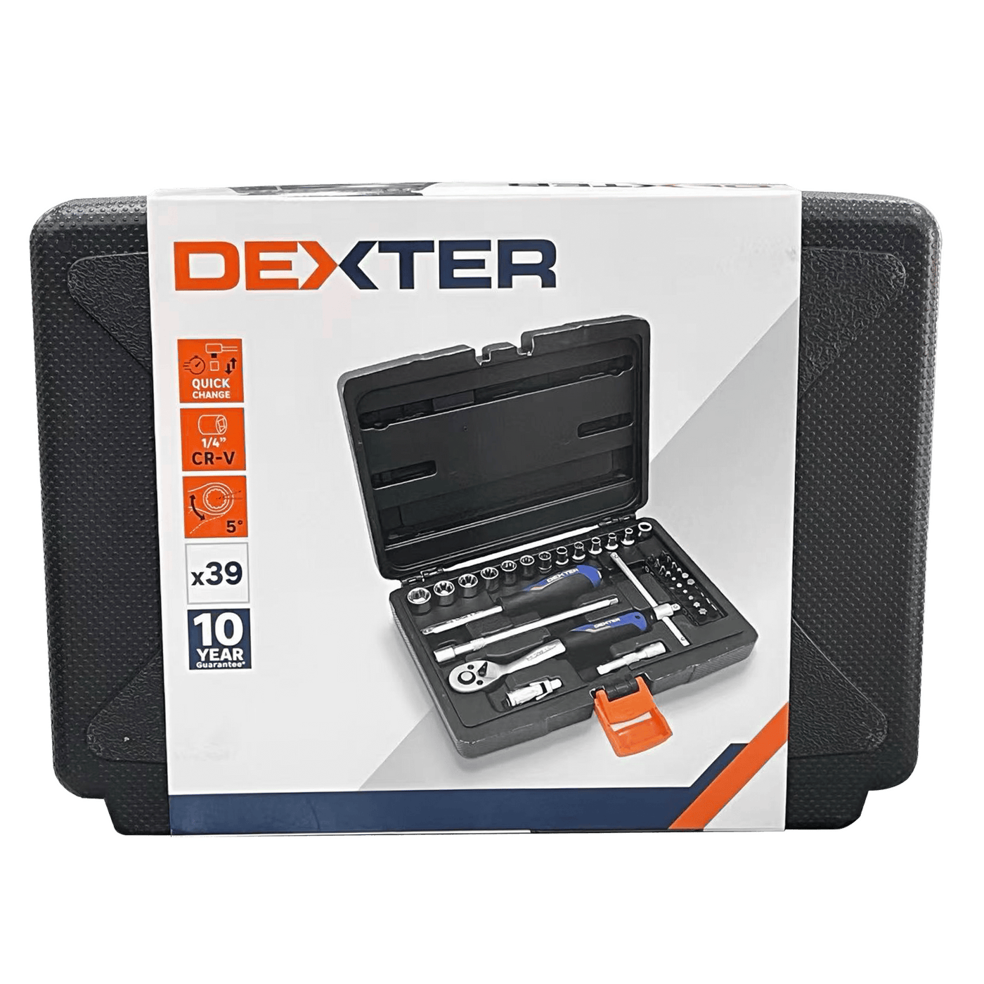 Set 30 pezzi bussole+bits dexter in cromo vanadio