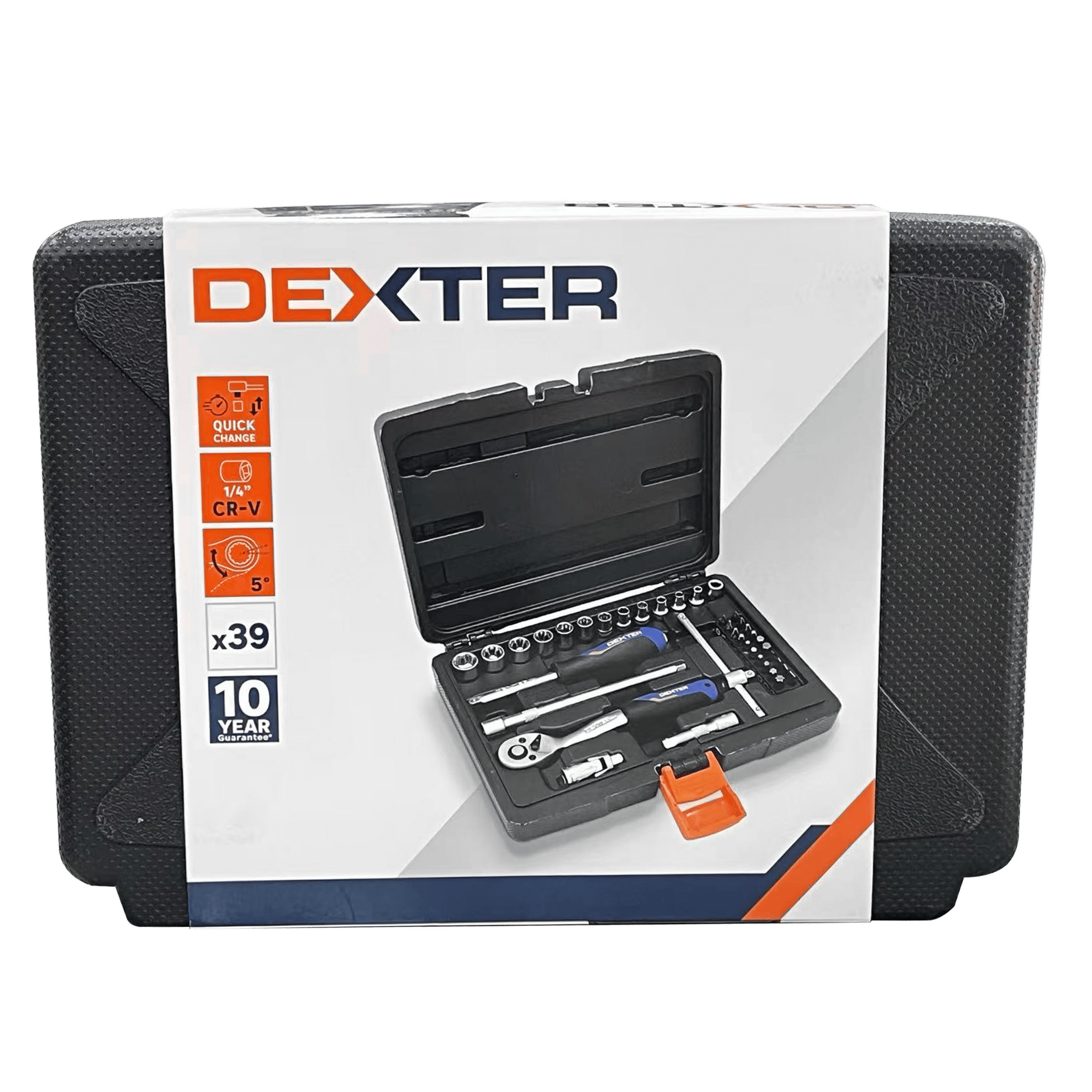 Set 30 pezzi bussole+bits dexter in cromo vanadio
