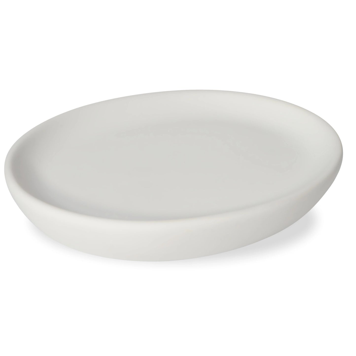 WHITE CERAMIC SOAP DISH CHLOE