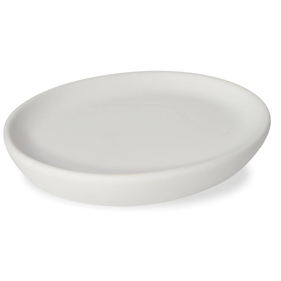 WHITE CERAMIC SOAP DISH CHLOE
