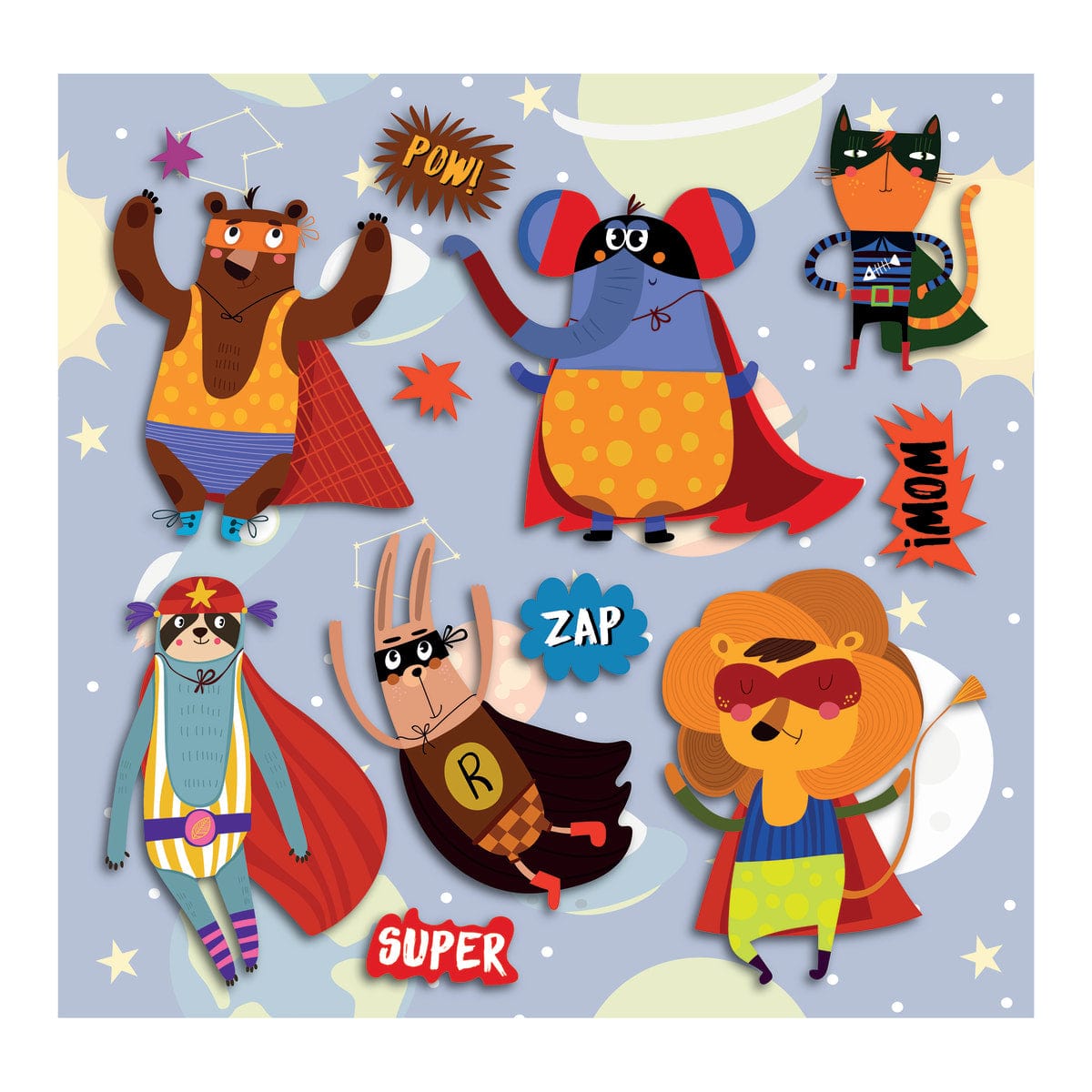 3 LEVEL KIDS SUPER HEROES STICKER 30X30 CM