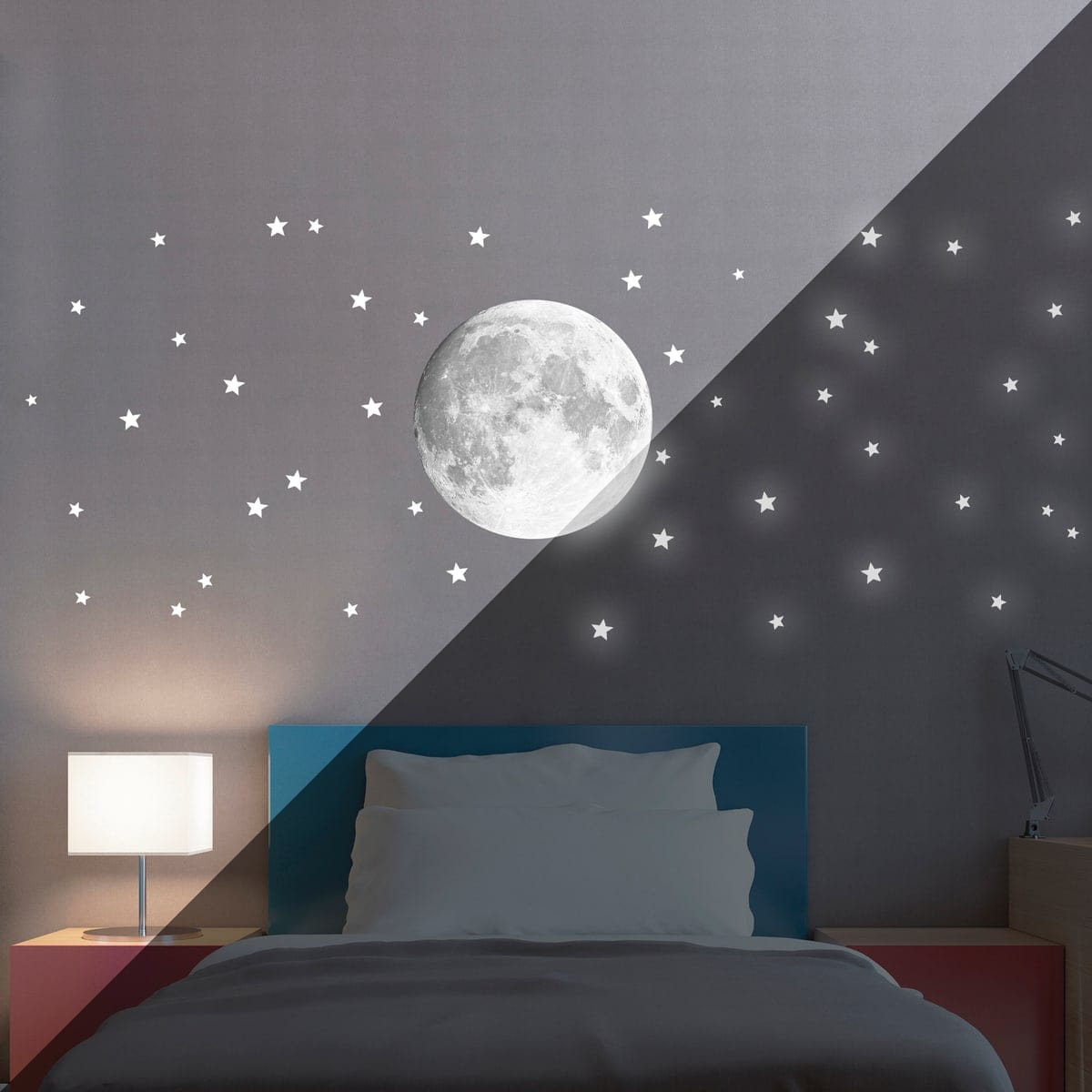 Bricocenter GLOW MOON STICKER L 47X67 CM