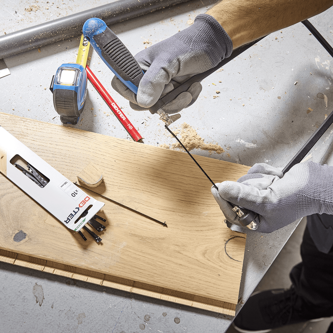 10 Dexter replacement blades for a 130 mm wood-cutting jigsaw, 14 tpi