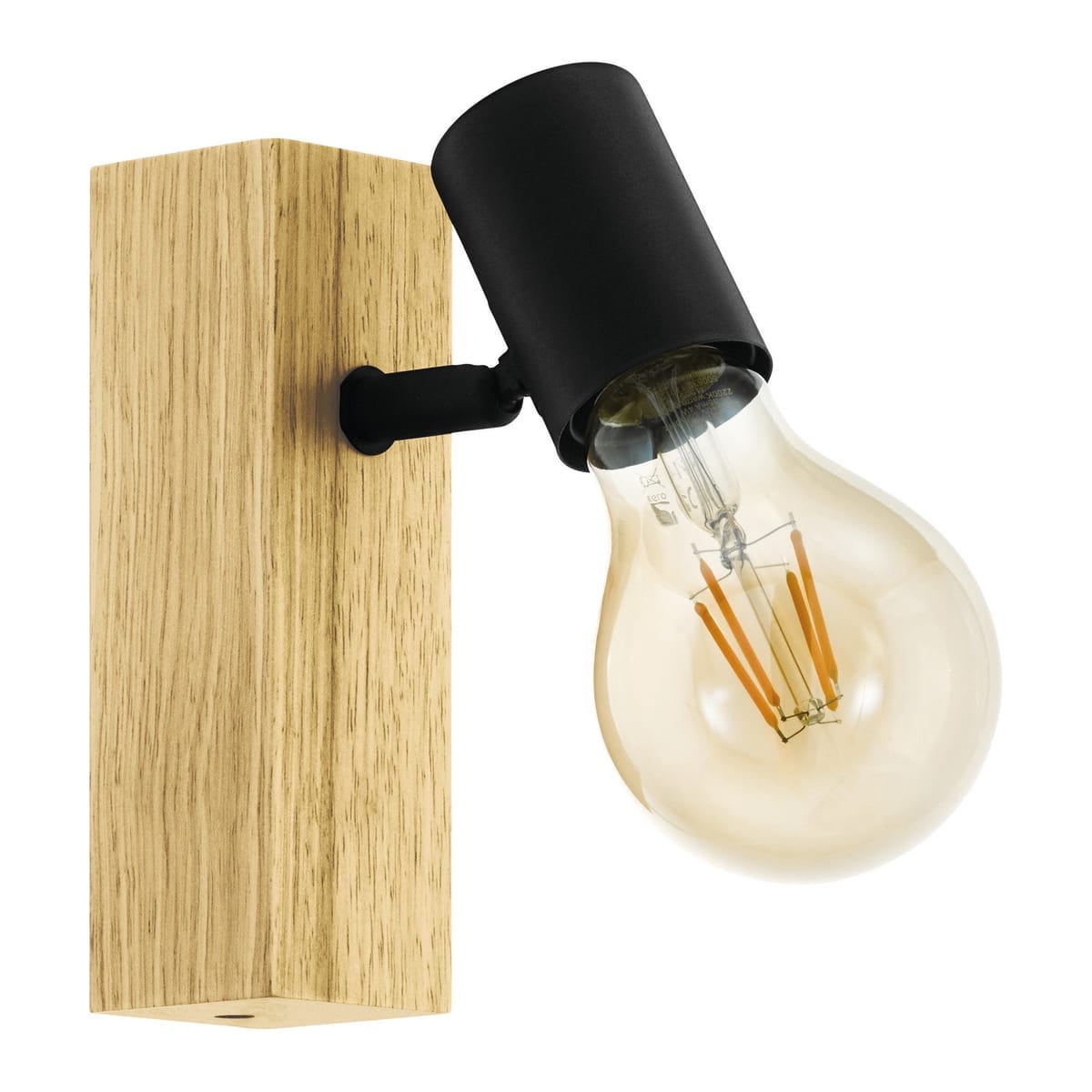 Bricocenter FARETTO TOWNSHEND LEGNO E METALLO NERO E27=60W