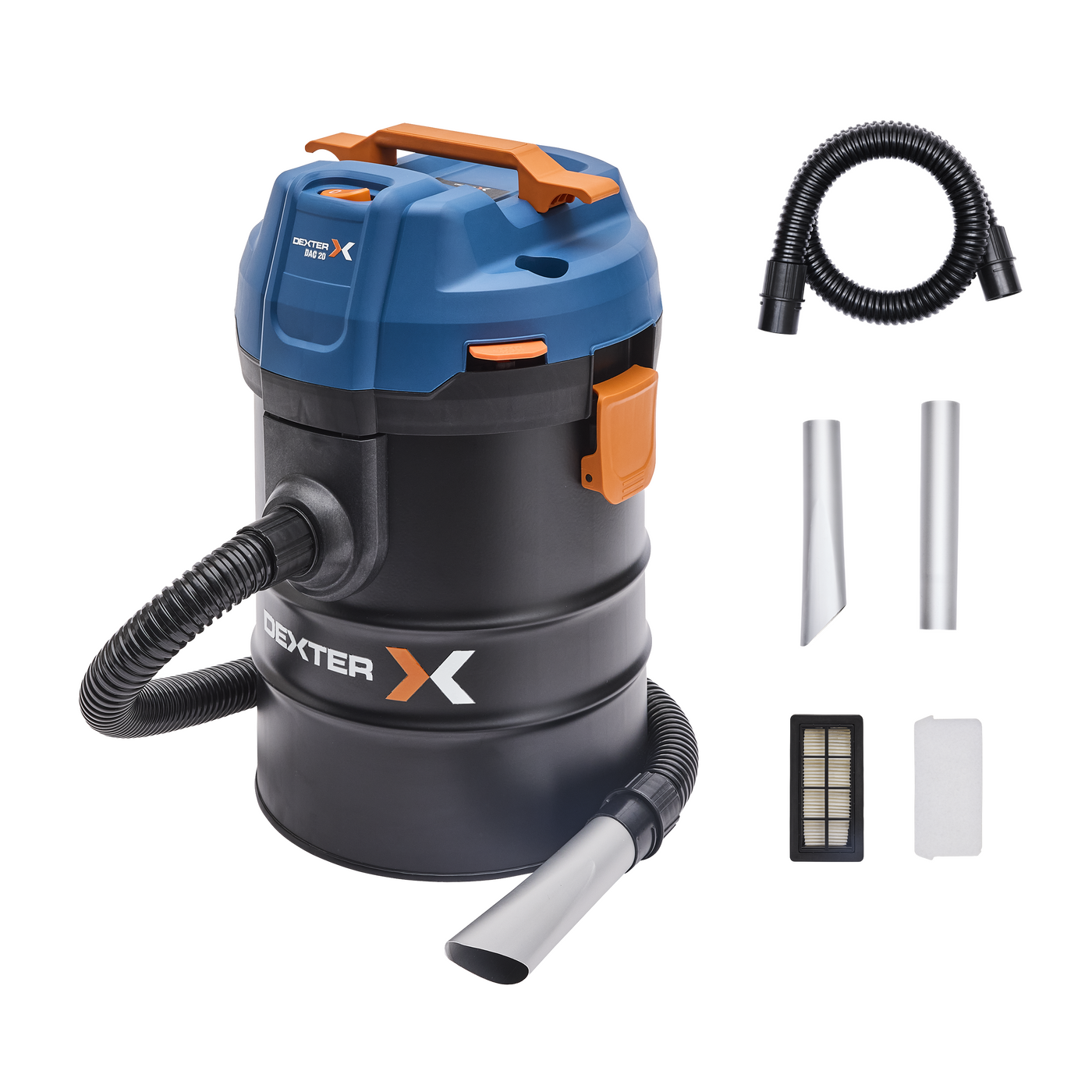 Aspiratore/ aspiracenere da 20 l. dexter 1400 w con serbatoio in metallo
