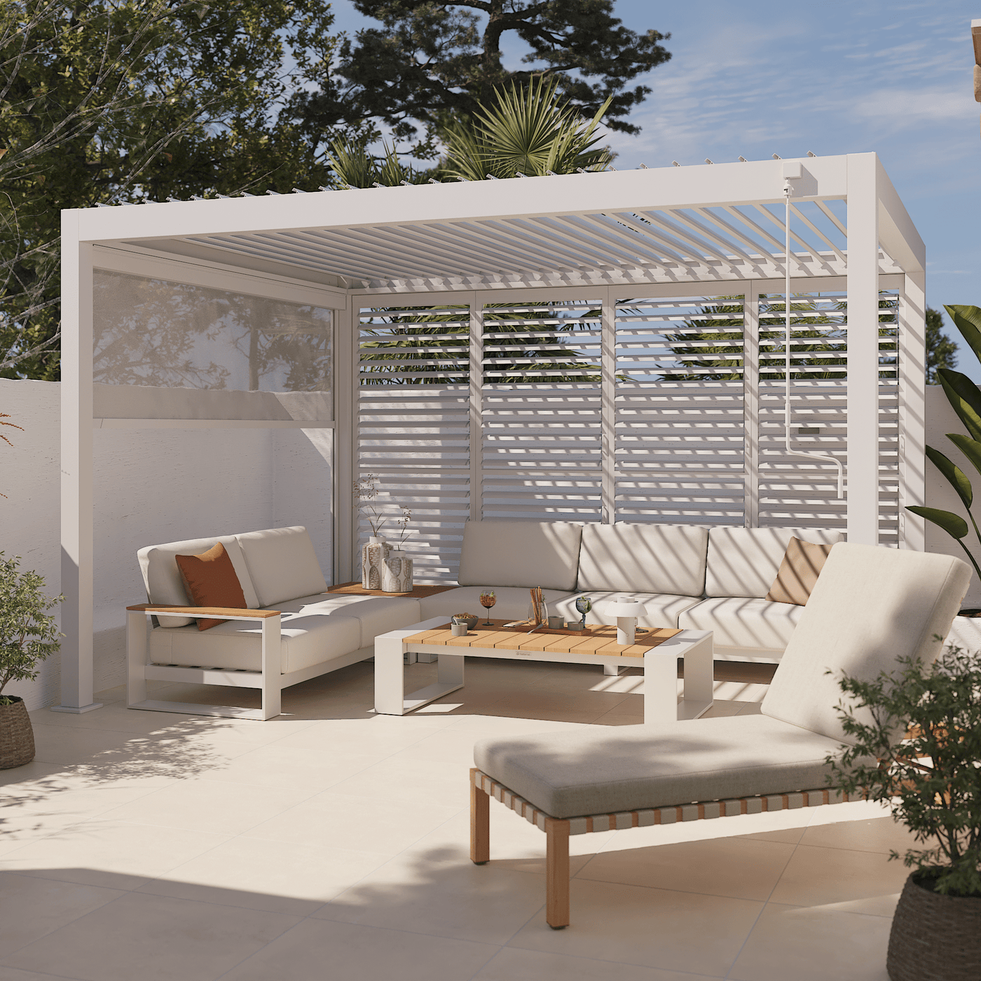 Clima Astra bioclimatic aluminium pergola, 300x393, white Naterial