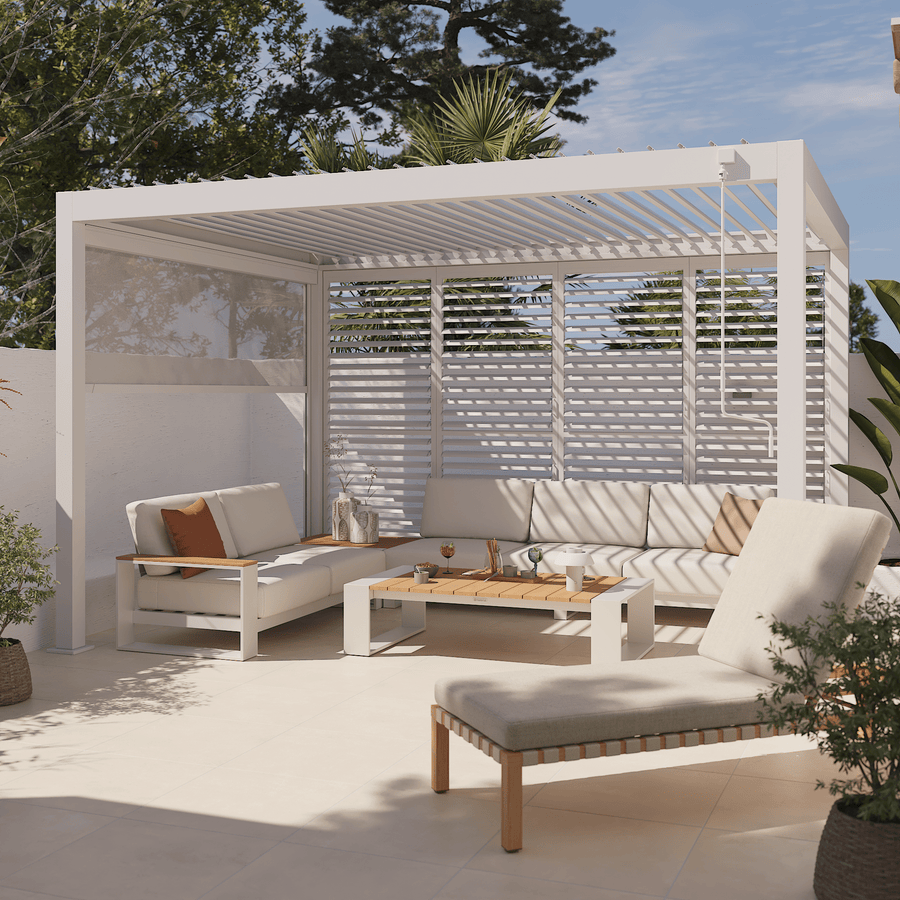 Clima Astra bioclimatic aluminium pergola, 300x393, white Naterial