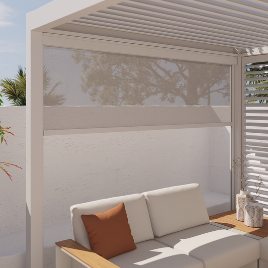 3-metre white ‘Clima Astra’ pergola awning