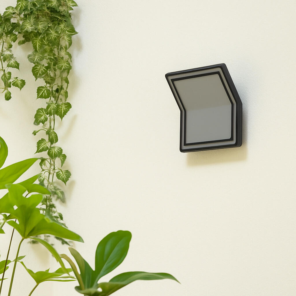 Applique rilievo alluminio nero led cct dimmerabile ip65