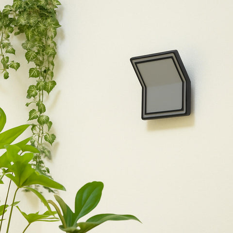 Applique rilievo alluminio nero led cct dimmerabile ip65