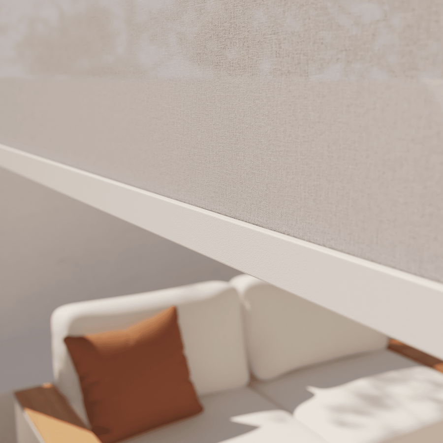 4-metre white side awning for the Clima Astra pergola