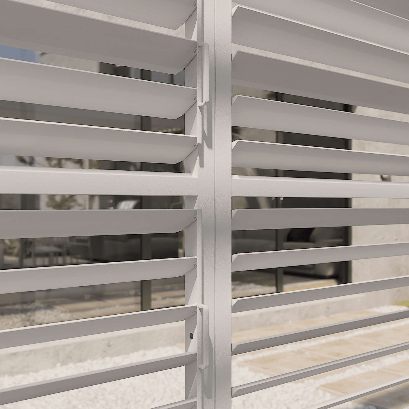 Side panel for the Clima Astra lean-to pergola, 300/393, white