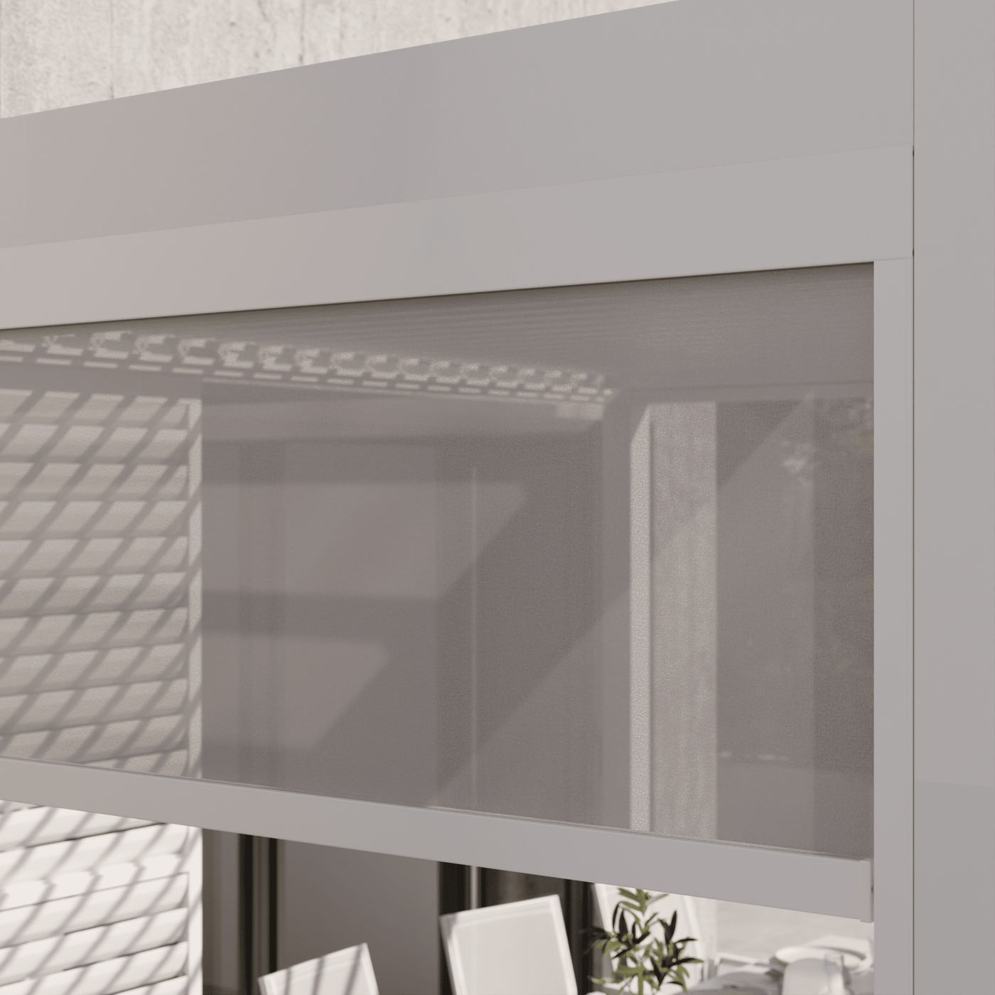 3-metre white ‘Clima Astra’ pergola awning