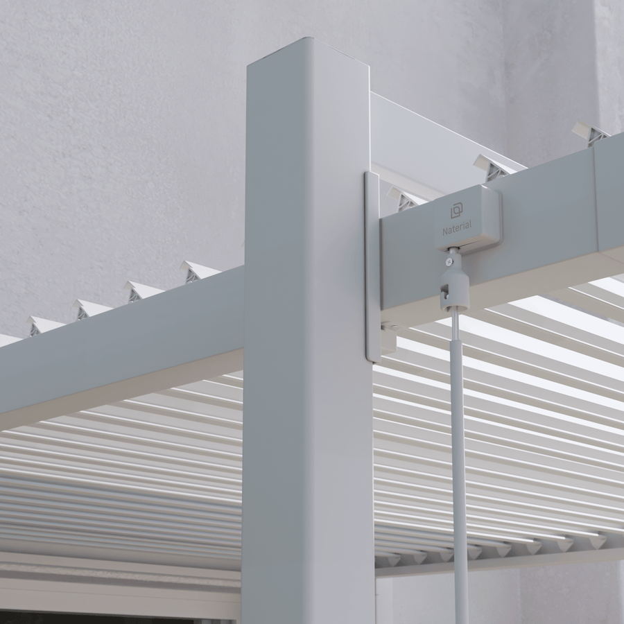 Clima Odyssea bioclimatic aluminium pergola, 320 x 358.5 cm, white Naterial