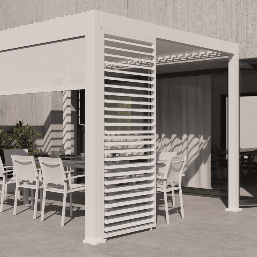 Side panel for the Clima Astra lean-to pergola, 300/393, white