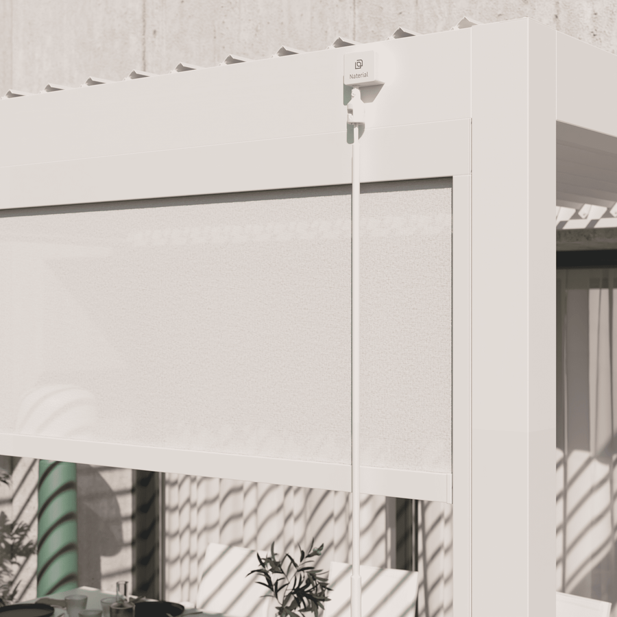 4-metre white side awning for the Clima Astra pergola