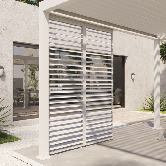 Side panel for the Clima Astra lean-to pergola, 300/393, white
