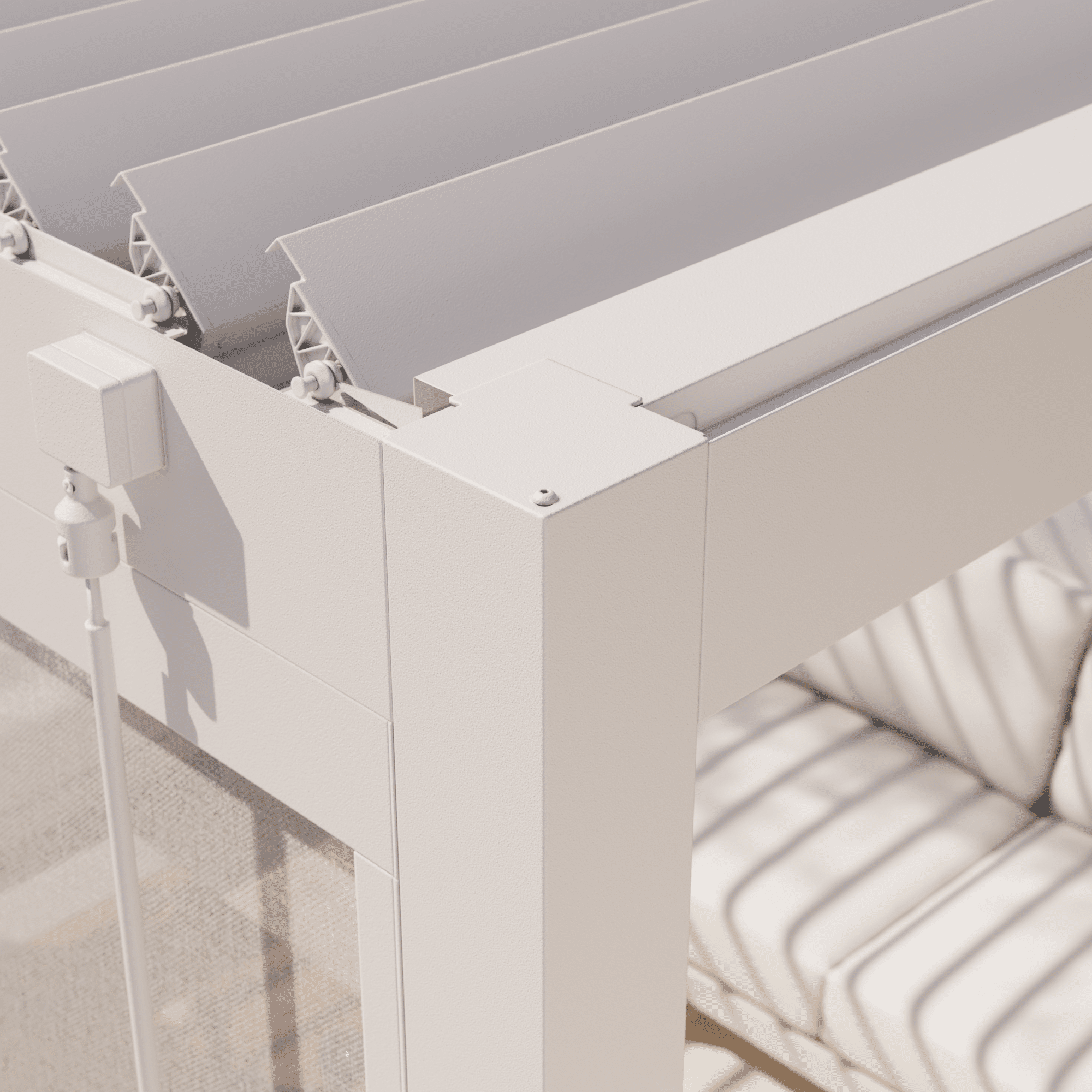 Clima Astra bioclimatic aluminium pergola, 300x393, white Naterial