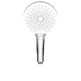 HAND SHOWER ETNA CHROME WHITE 3 JETS DIA 14 EASY CLEAN SENSEA