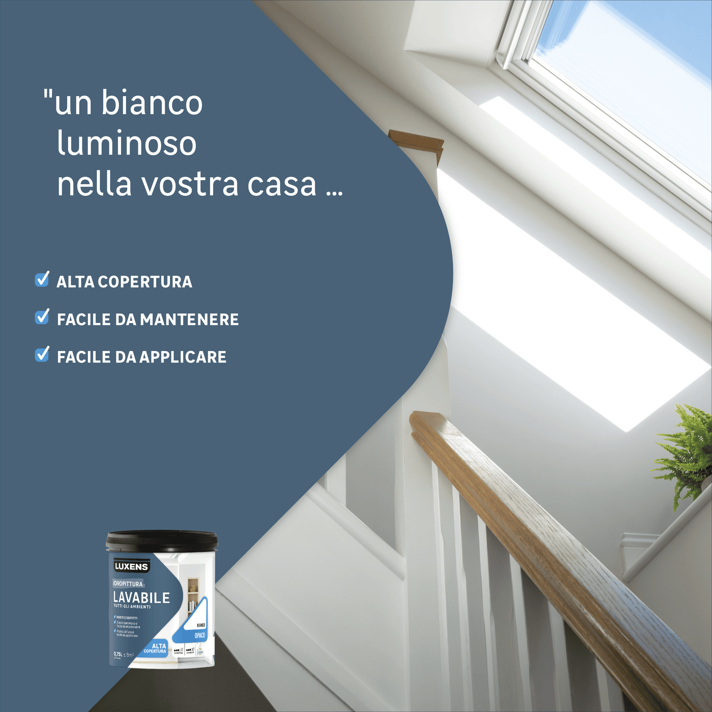 Luxens decarbonated washable white paint, 750ml
