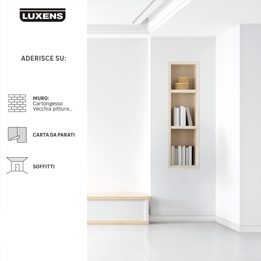 Luxens decarbonated washable white paint, 4 litres