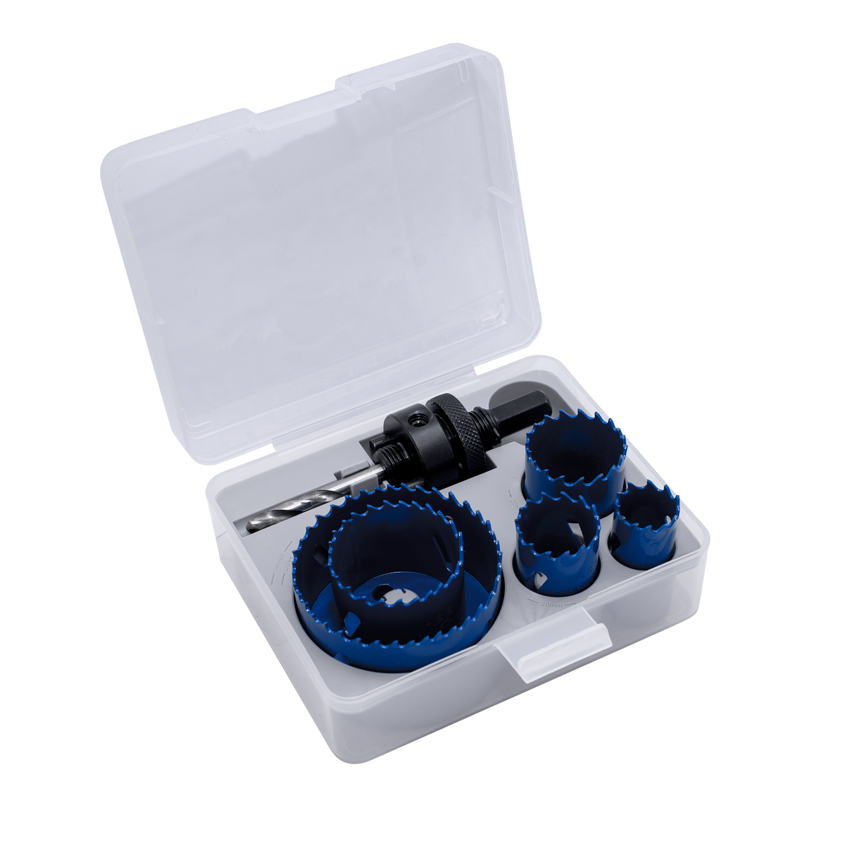 Dexter hole saw set, diameters 22–38–35–44–68 mm, for wood, plastic and metal