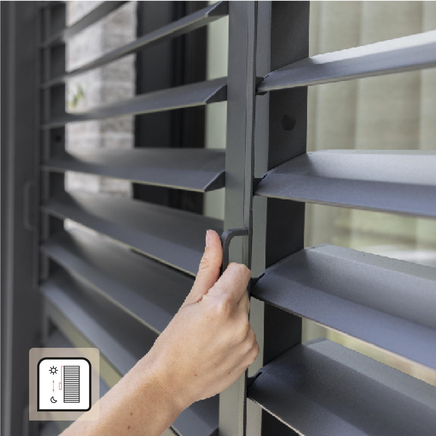 Side panel for the Clima Astra lean-to pergola 300/393, anthracite