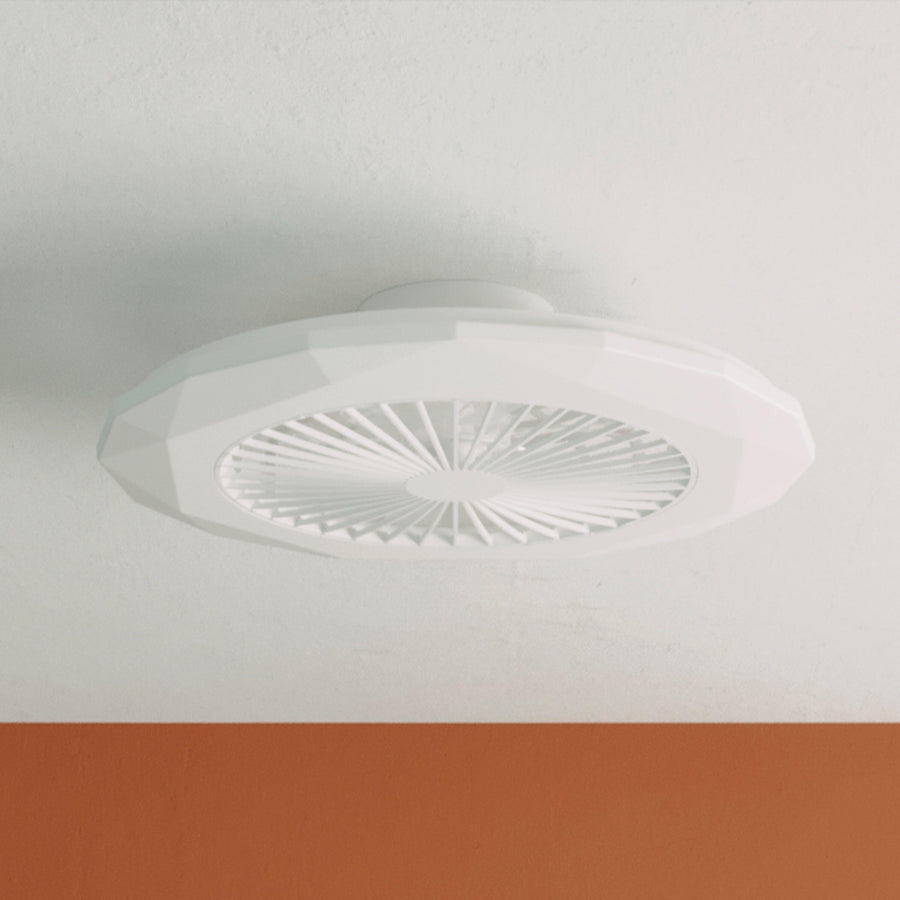 Plafoniera con ventilatore lilly plastica bianco d 58cm led 2700lm cctdim