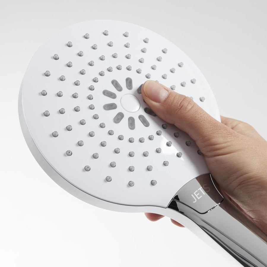 Bricocenter HAND SHOWER ETNA CHROME WHITE 3 JETS DIA 14 EASY CLEAN SENSEA