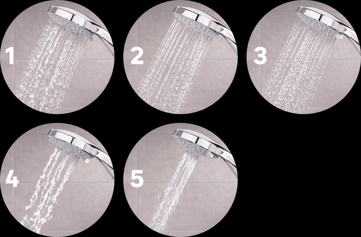 Bricocenter MINIKIT CINCO 5-JET HAND SHOWER, HOLDER AND HOSE
