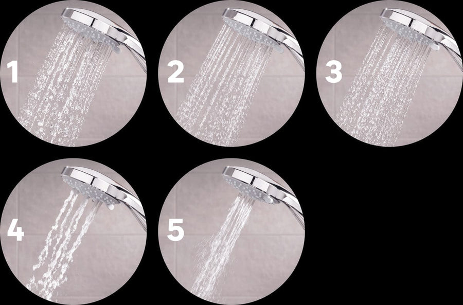 Bricocenter MINIKIT CINCO 5-JET HAND SHOWER, HOLDER AND HOSE