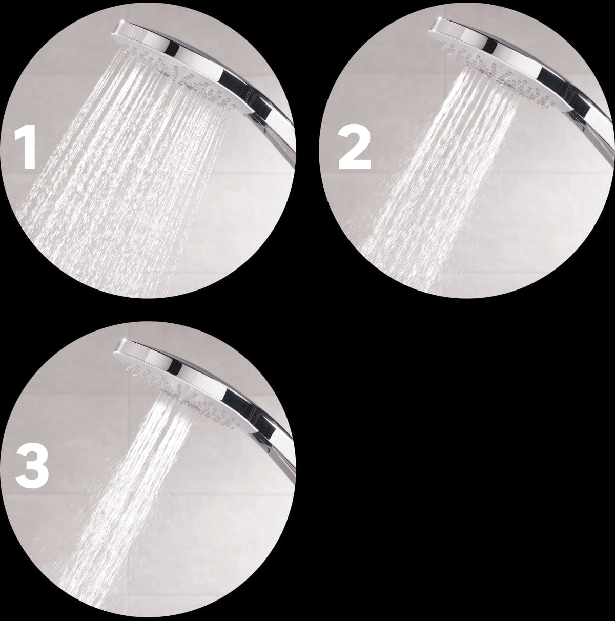 Bricocenter HAND SHOWER ETNA CHROME WHITE 3 JETS DIA 14 EASY CLEAN SENSEA