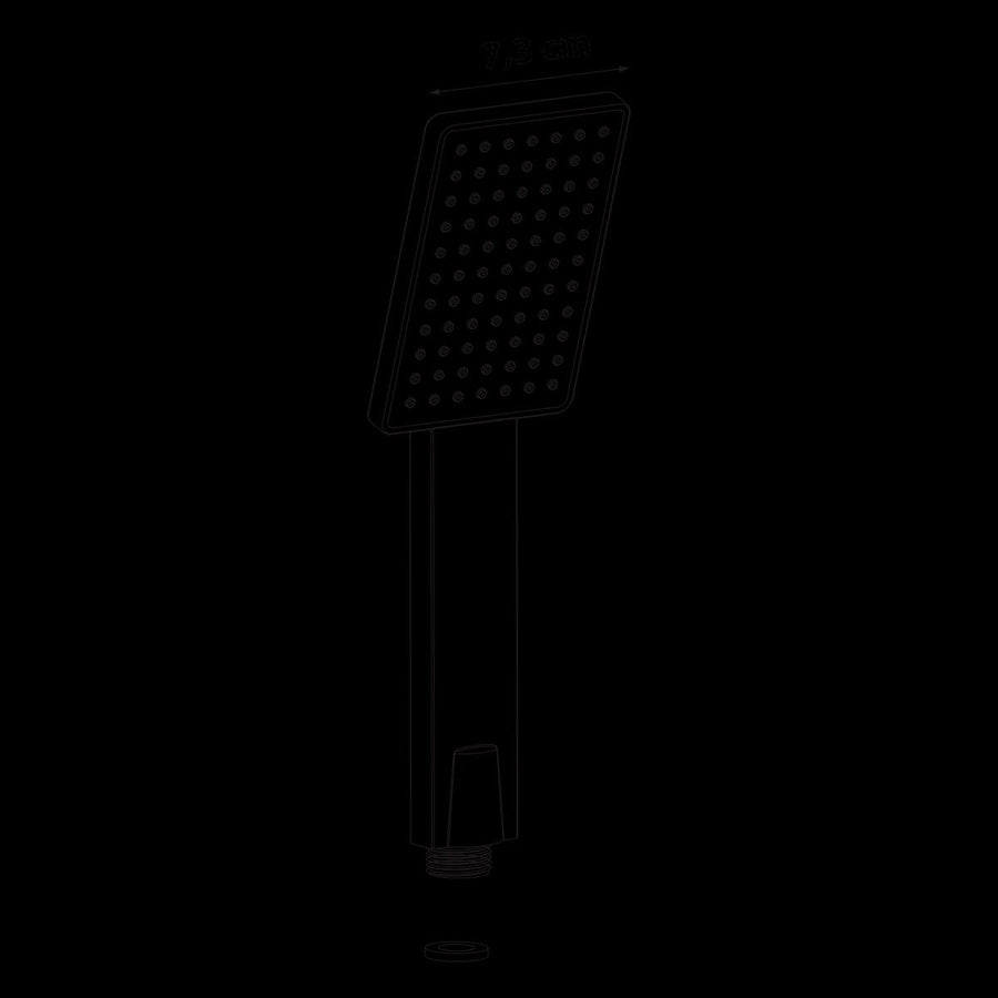 Bricocenter 1-SPRAY EASY CLEAN CHROME-PLATED SQUARE HAND SHOWER