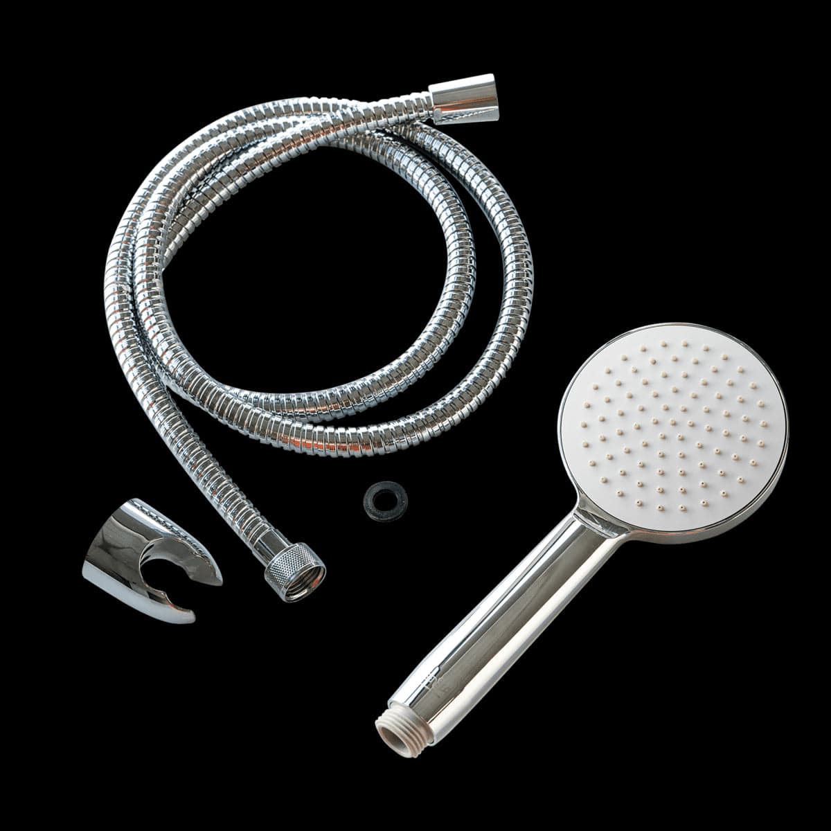 Bricocenter MINIKIT ESSENTIAL 1-SPRAY HAND SHOWER CHROME HOLDER AND FLEXIBLE HOSE