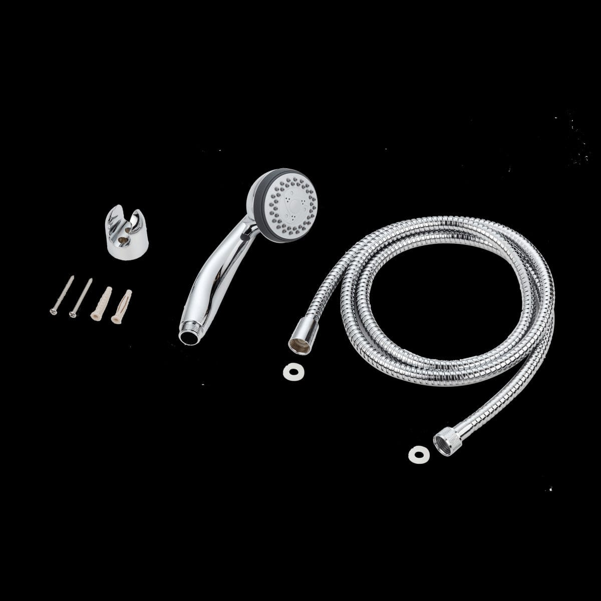 Bricocenter RYCO SHOWER MINIKIT CHROME WITH 3-JET HAND SHOWER+FLEXIBLE+STAND